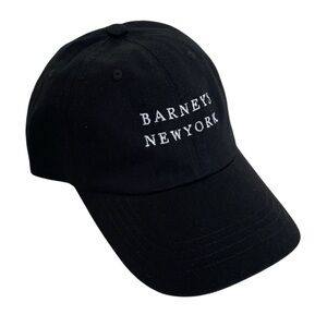 Barney’s New York Dad Hat New Yorker Embroidered Baseball Cap Black